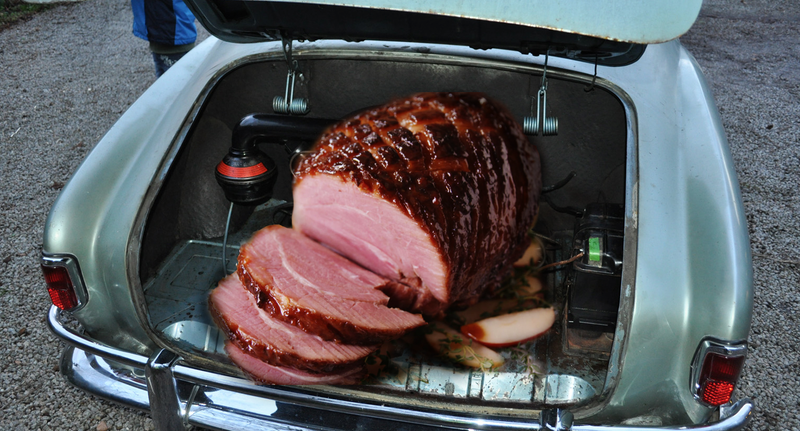 Illustration for article titled Cars With Hams Instead Of Engines
